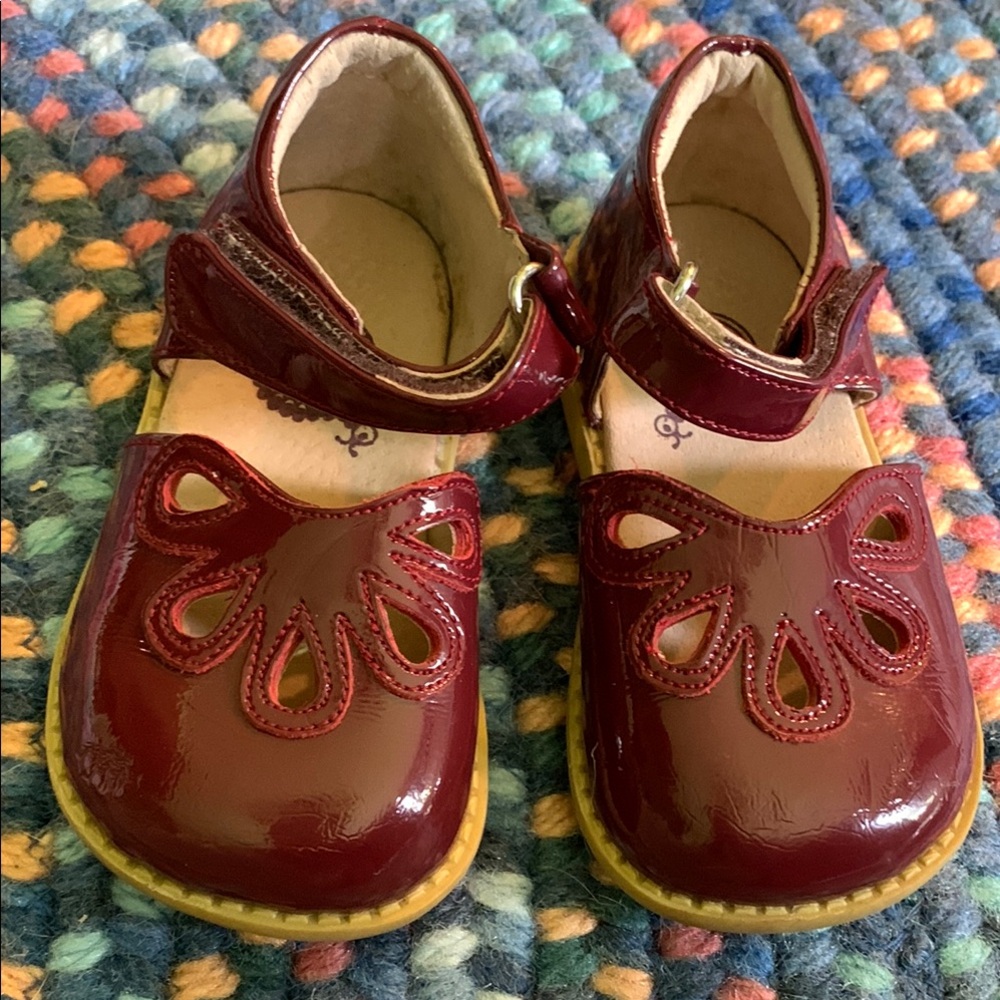 Livie and Luca Burgundy Petal Shoes
